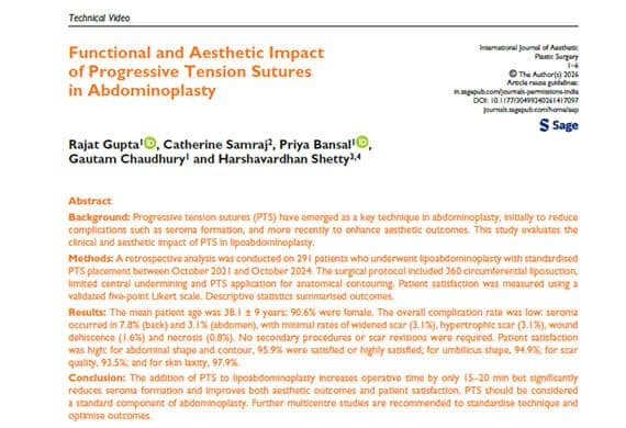Functional and Aesthetic Impact of Progressive Tension Sutures in Abdominoplasty Functional and Aesthetic Impact of Progressive Tension Sutures in Abdominoplasty